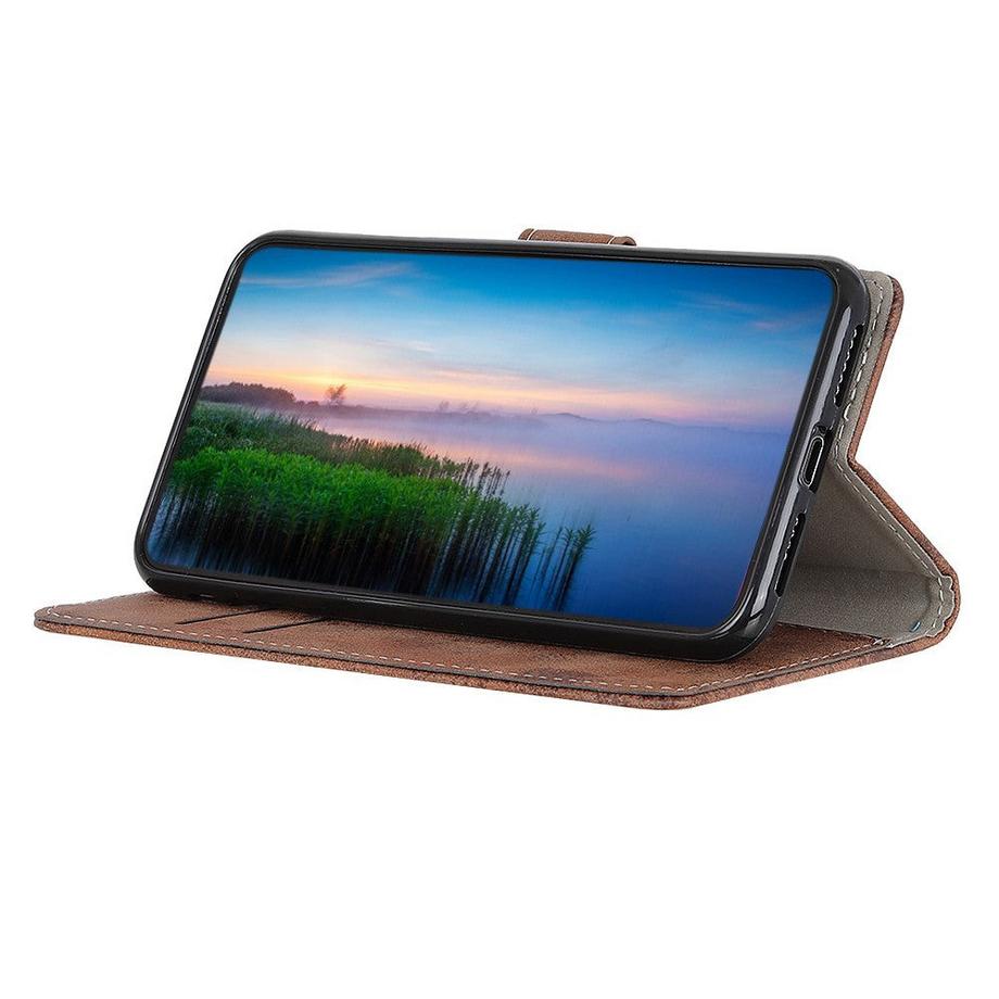 Cover-Discount  Galaxy A22 4G - Etui Vintage Aspect Daim 