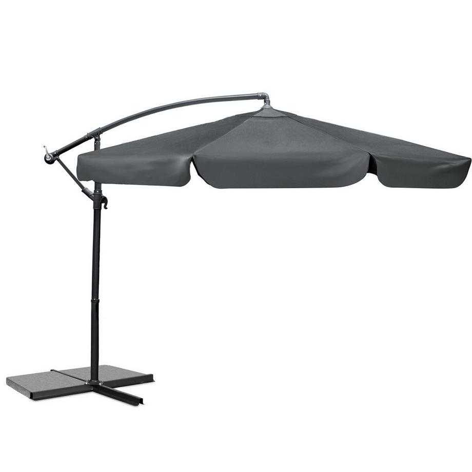 B2X Ombrellone da giardino pieghevole 6 segmenti 350 cm con copertura Plonos PL-880  