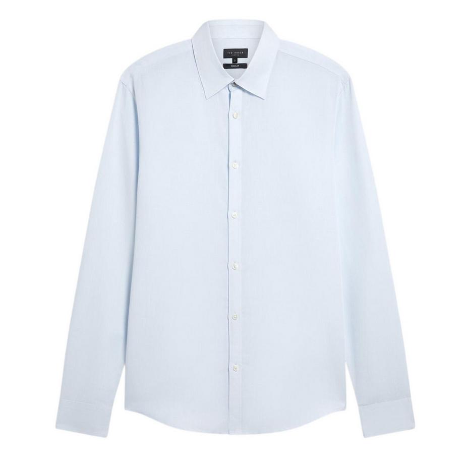 Camicia Regolare Misto Lino Manica Lunga