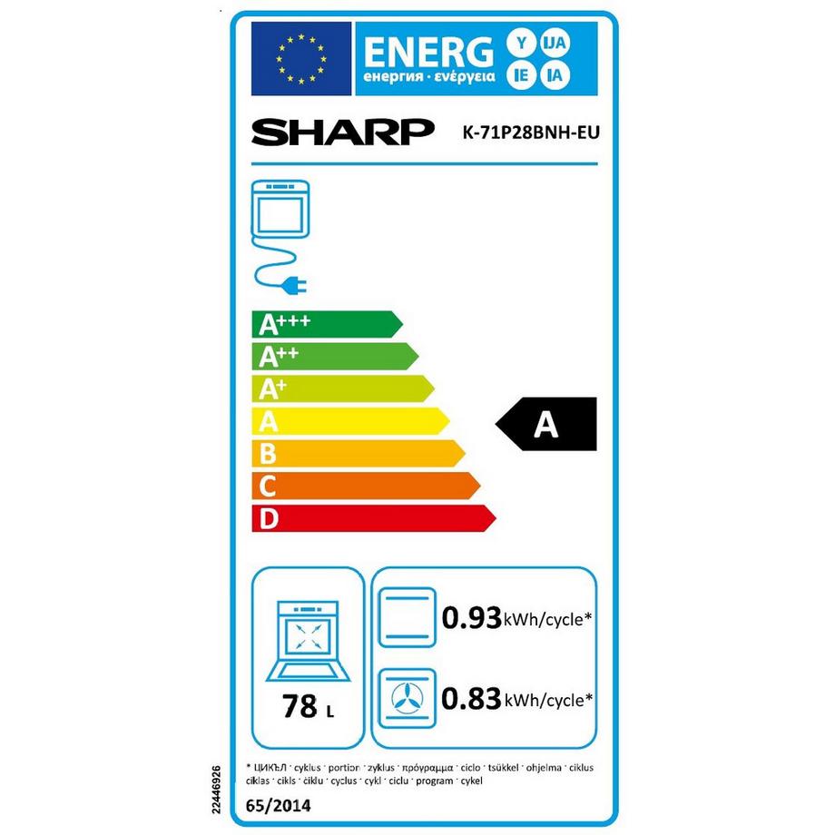 SHARP Forno Installazione K-71P28BNH-EU  