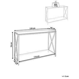 Beliani Konsolentisch aus Sicherheitsglas Glamourös AUDET  