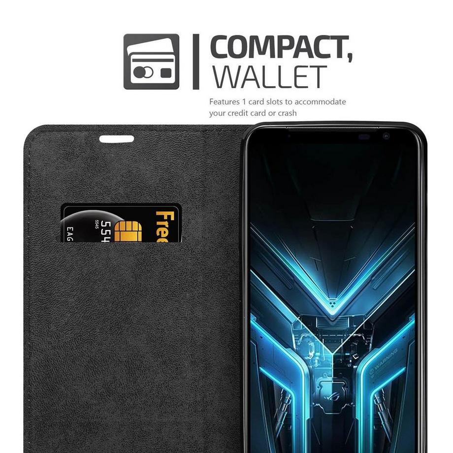 Cadorabo  Housse compatible avec Asus ROG Phone 3 - Coque de protection avec fermeture magnétique, fonction de support et compartiment pour carte 
