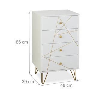 Northix Commode 4 tiroirs  