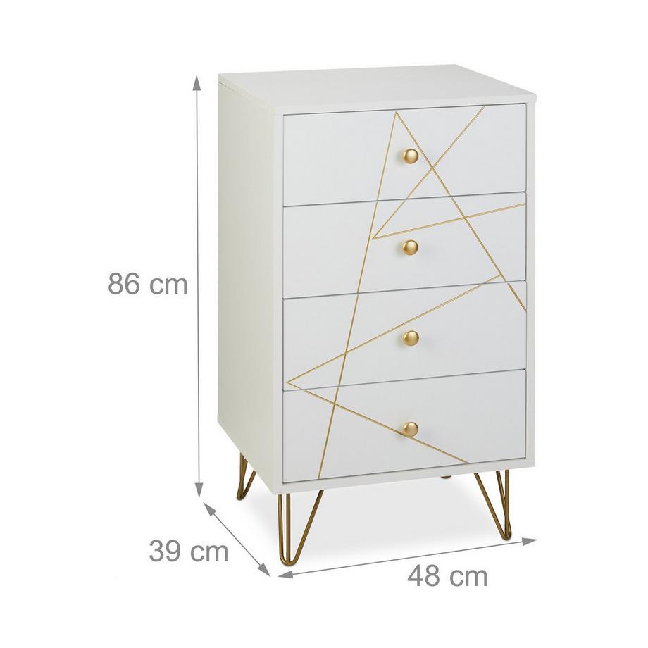 Northix Cassettiera a 4 cassetti  