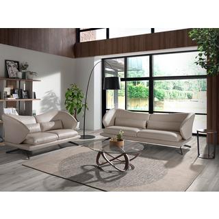 ANGEL CERDA Divano a 2 posti in pelle grigio taupe  