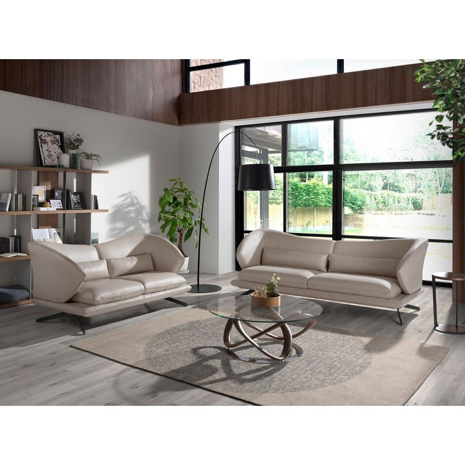 ANGEL CERDA 2-sitzer ledersofa taupe leder  