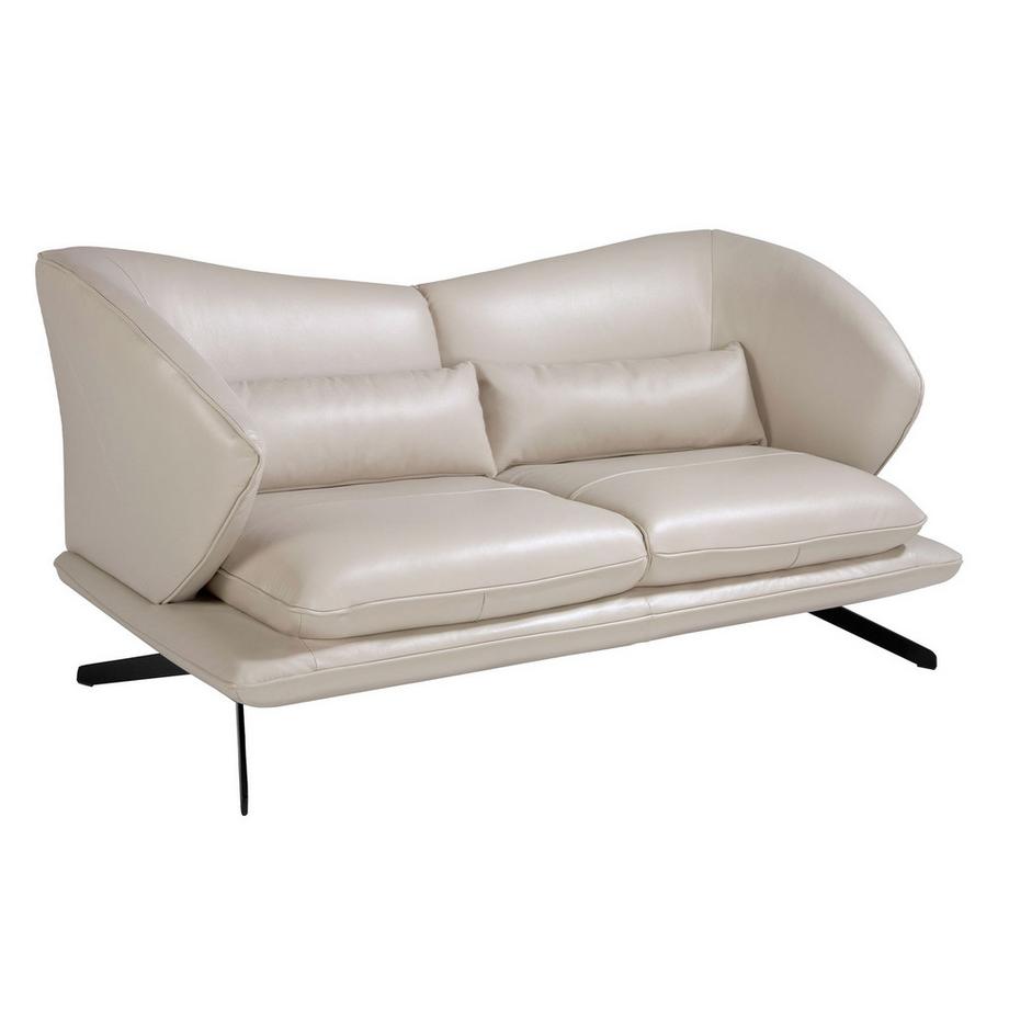 2-sitzer ledersofa taupe leder
