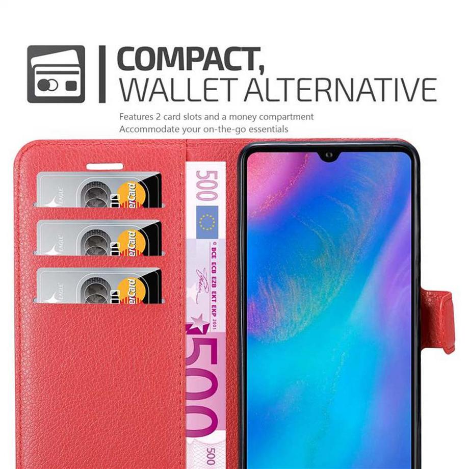 Cadorabo  Housse compatible avec Huawei P30 - Coque de protection avec fermeture magnétique, fonction de support et compartiment pour carte 