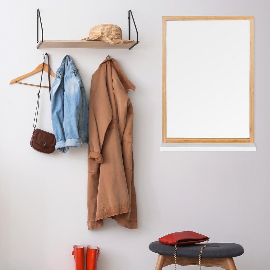 B2X Miroir mural avec étagère  