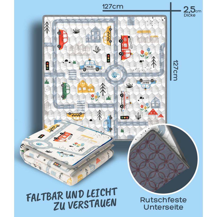 Activity-board  Spielmatte & Krabbelmatte Baby faltbar. Bodenschutz gegen Stürze Spielmatte für Babys 
