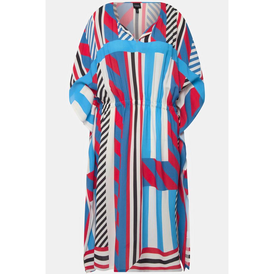 Ulla Popken Abito Midi Oversize Grafico Girocollo Mezza Manica  