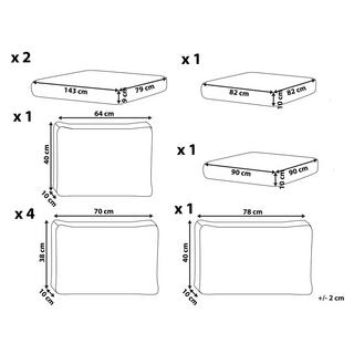 Beliani Outdoor Kissenbezug Set PALERMO  