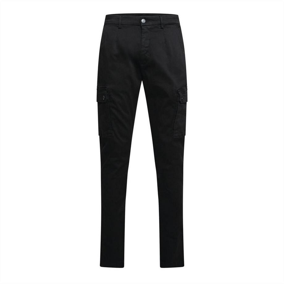 Pantaloni Cargo Cotone Denim Aderente