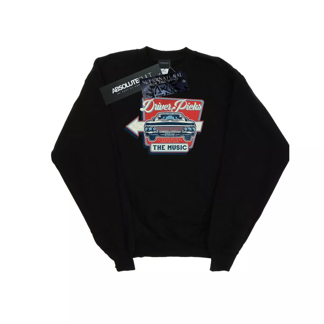 Supernatural - Driver Picks The Music Sweatshirt, per uomo, Nero, Größe XL
