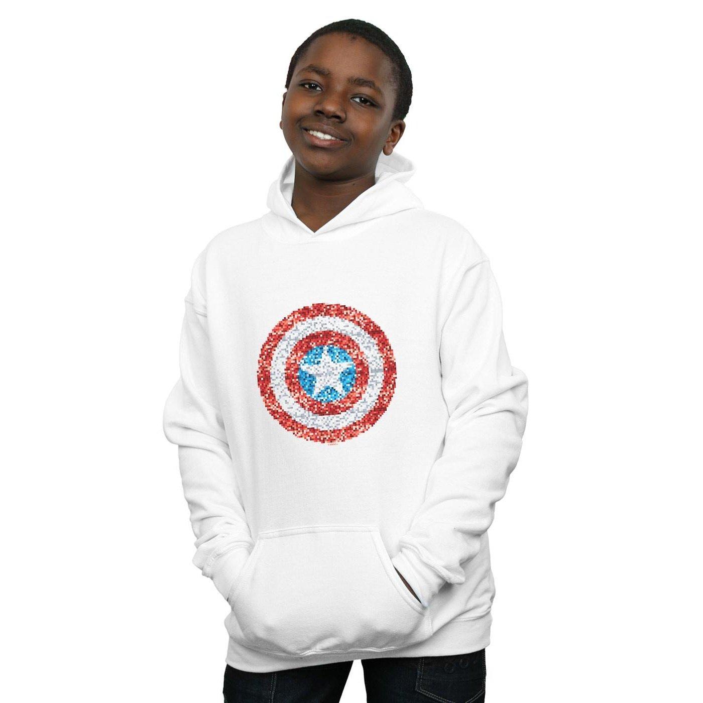 MARVEL  Captain America Pixelated Shield Kapuzenpullover 