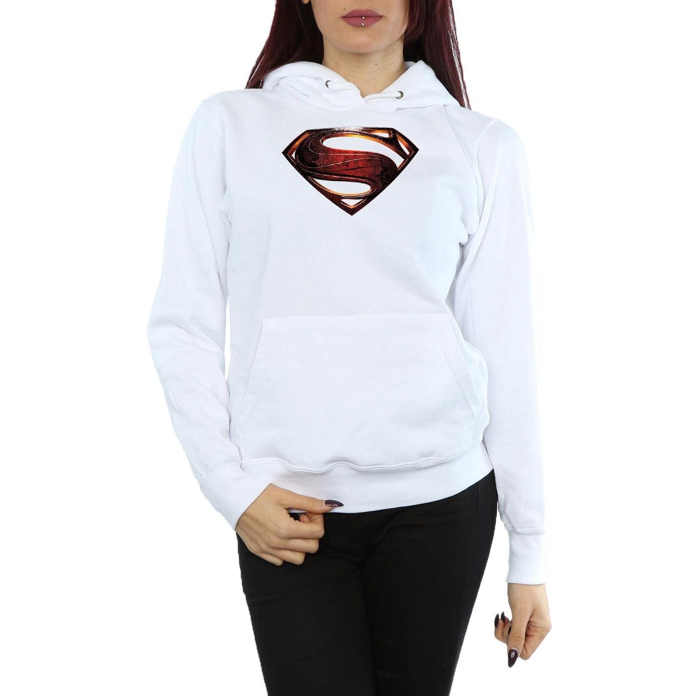 DC COMICS Justice League Superman Logo Felpa con Cappuccio  