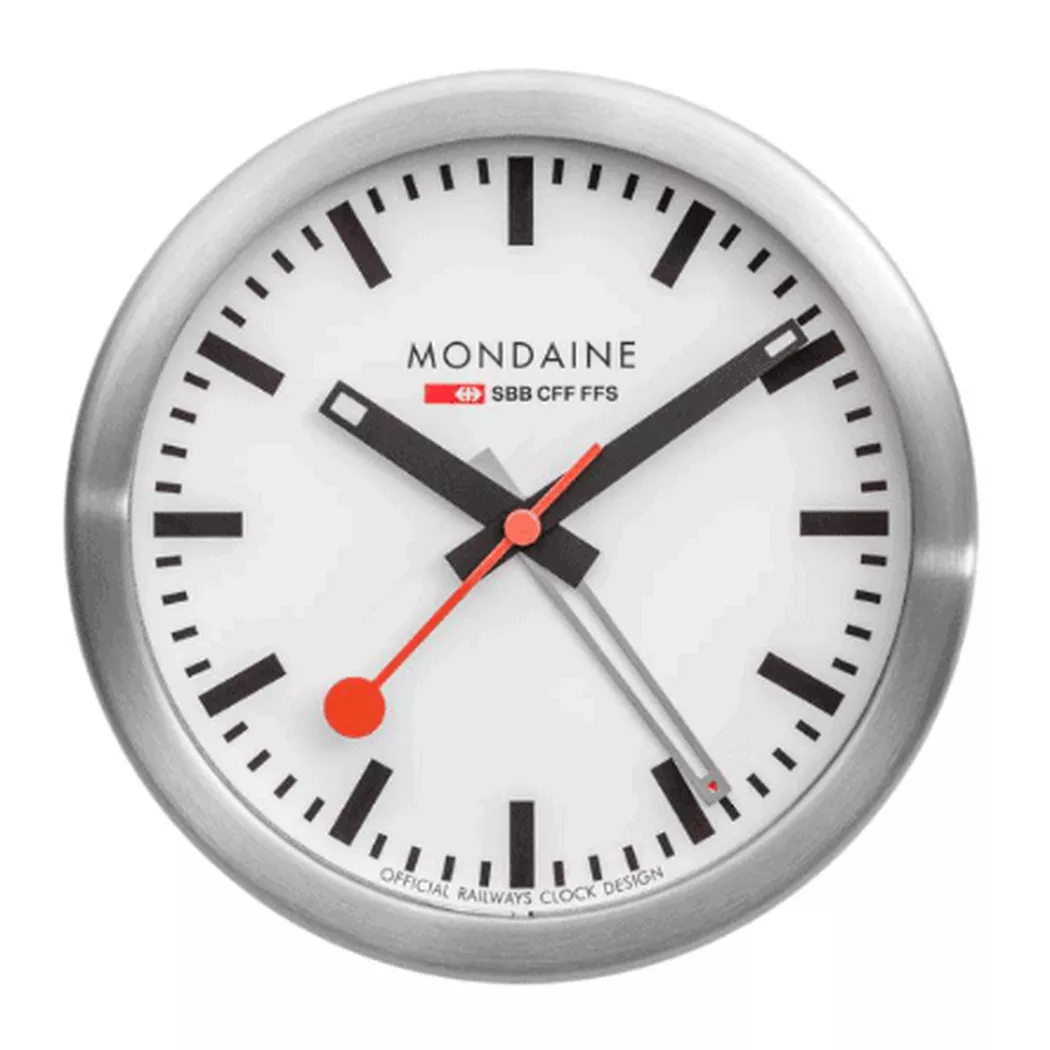 Mondaine SBB - Mondaine Mini Desk Alarm Clock, One Size