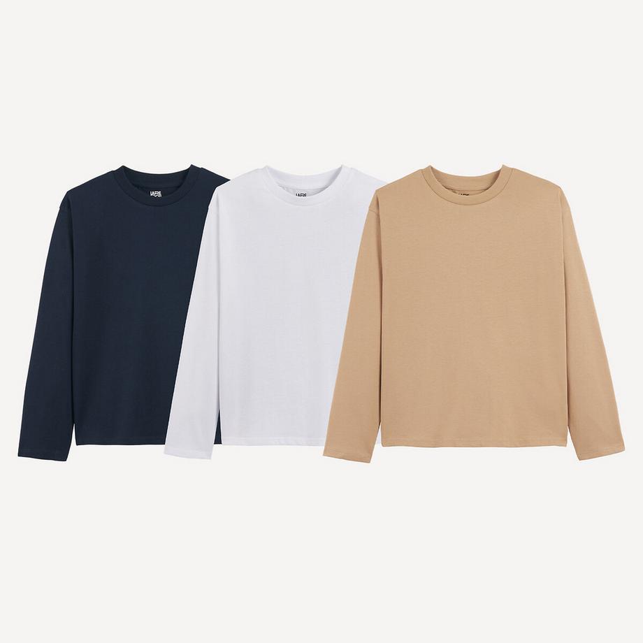 3er-Pack Langarm-Shirts