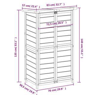 VidaXL Remise à outils de jardin bois de pin  