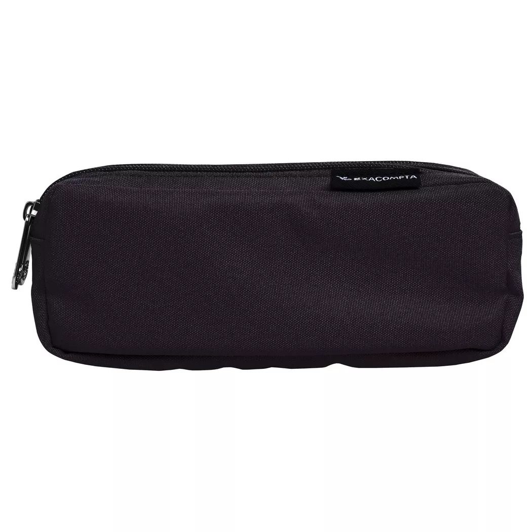 Exacompta - Rechteckiges Schlampermäppchen, 2 Fächer, Recycling-Polyester, 22x9x6 cm, Dobble - x 6, One Size, Schwarz