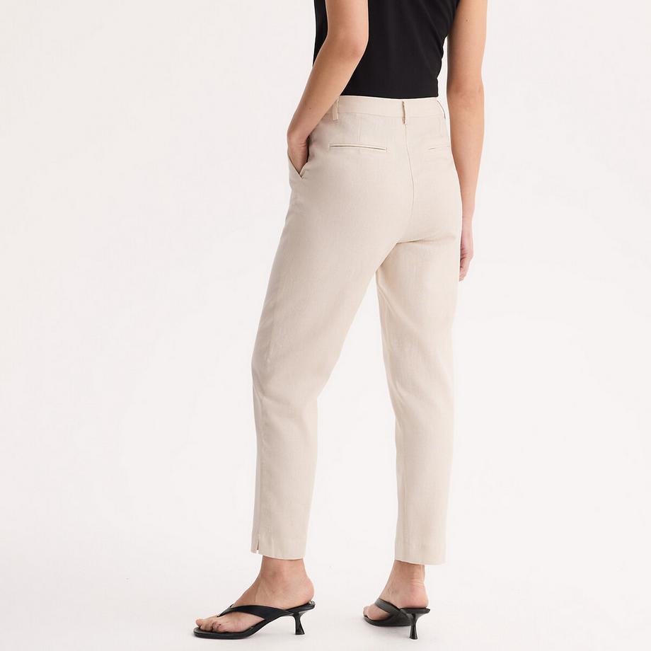 La Redoute Collections Pantalon Cigarette 7/8ème Lin Viscose  