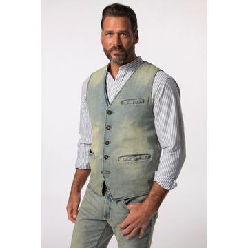 Jeansweste, Denim, V-Ausschnitt, Vintage Look