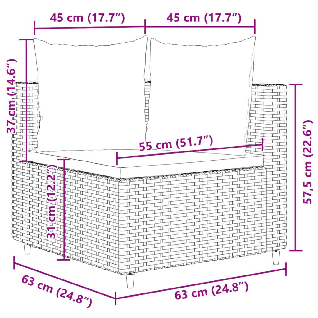 VidaXL set salotto da giardino Polirattan  