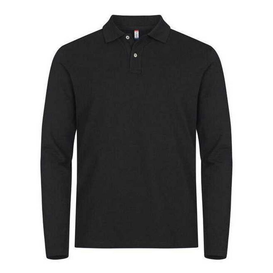 Premium Maglietta Polo Elasticizzato Manica Lunga