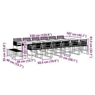 VidaXL Ensemble à manger de jardin rotin synthétique  