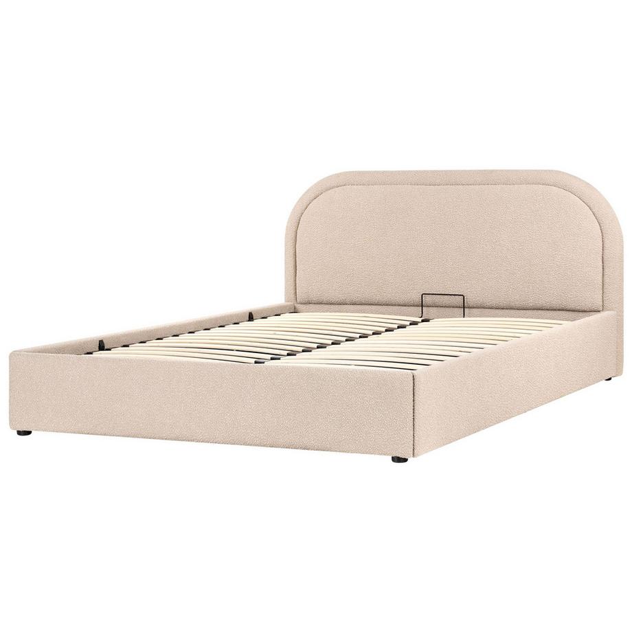 Beliani Bett mit Stauraum aus Bouclé Modern QUILLIEN  