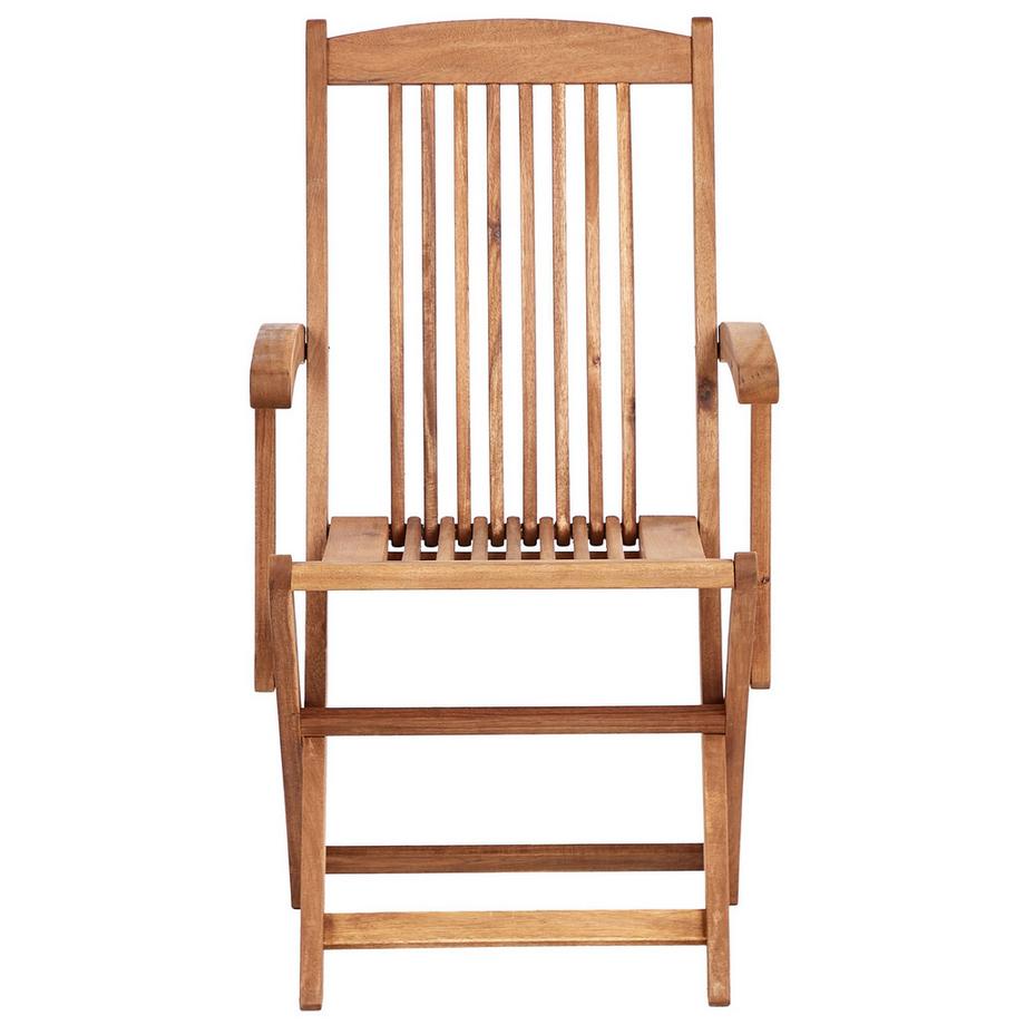 Beliani Set mit 2 Stühlen und Sitzkissen aus Akazienholz Rustikal MAUI PREMIUM  