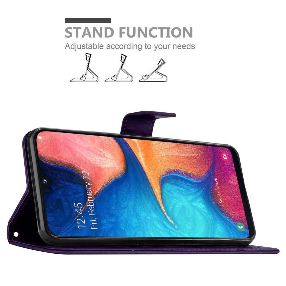 Cadorabo  Hülle für Samsung Galaxy A10e / A20e Blumen Design Magnetverschluss 