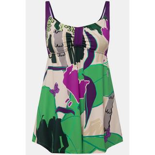 Ulla Popken Robe de Bain Imprimé Palmiers Bonnets Souples  