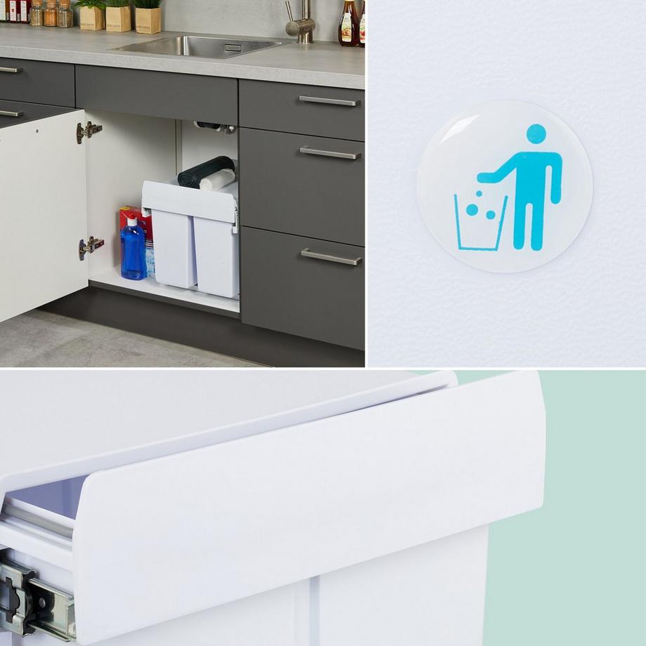 Northix Cestino estraibile per rifiuti da cucina  