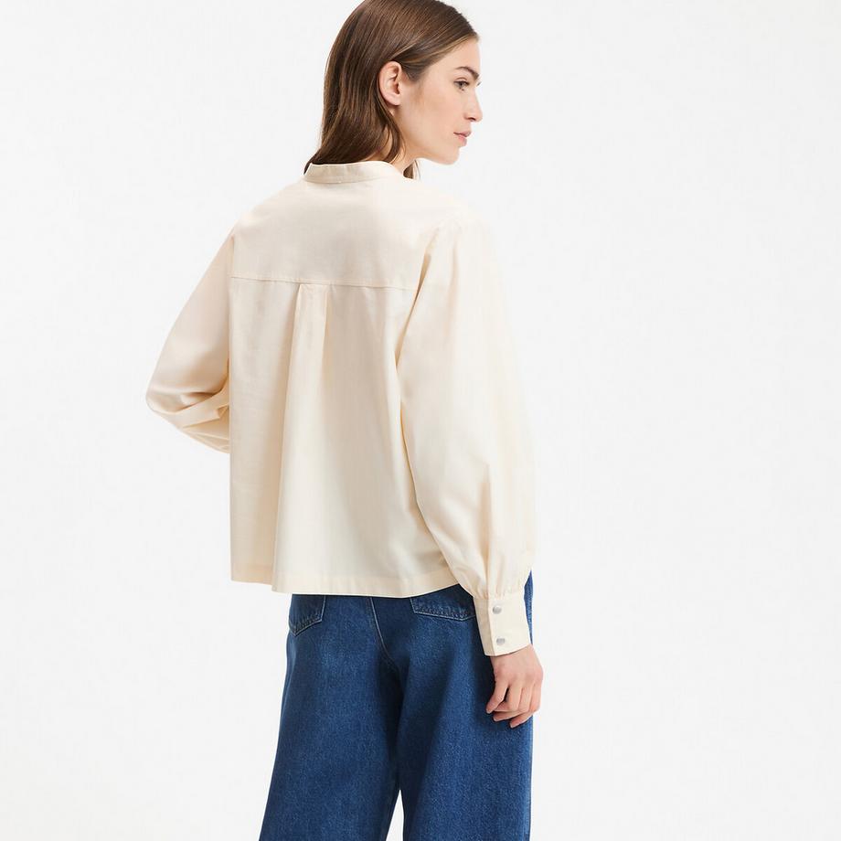 La Redoute Collections Baumwollhemd Mao-Kragen  