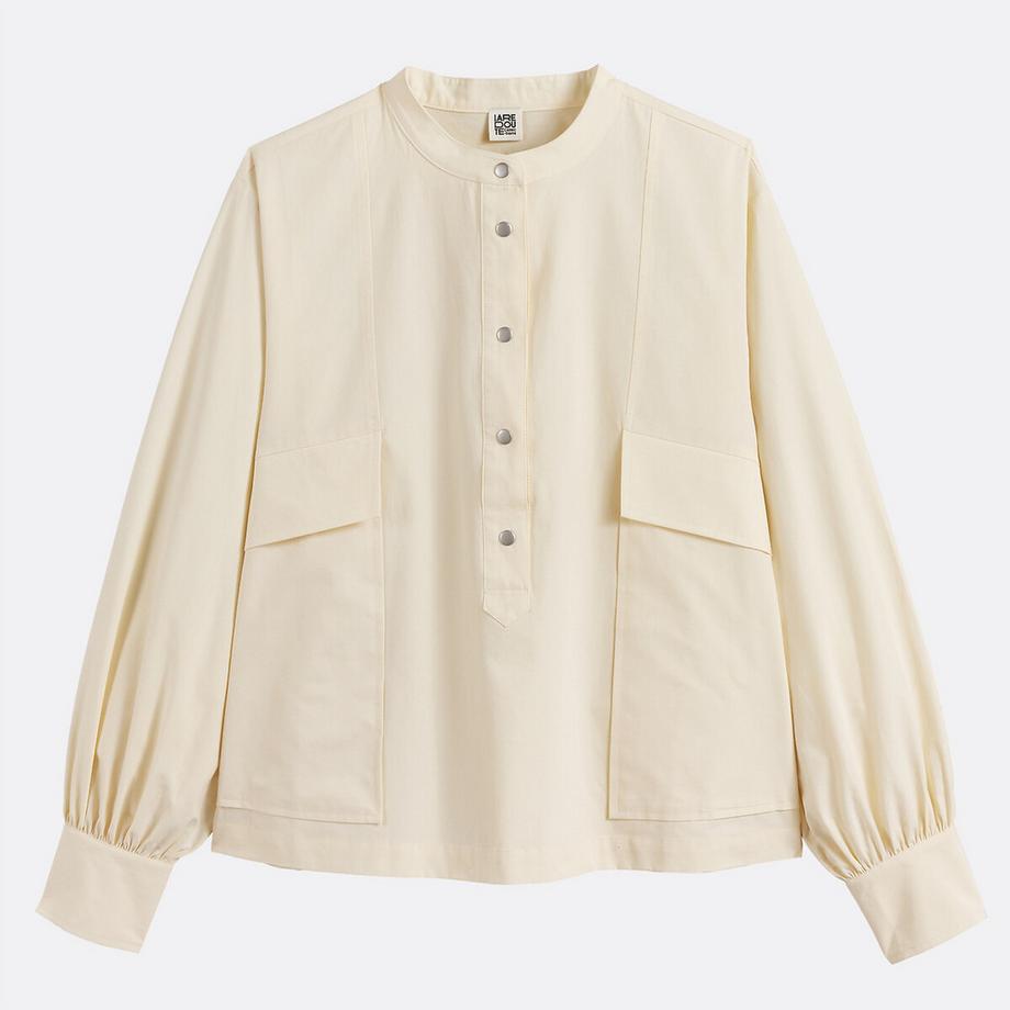 La Redoute Collections Baumwollhemd Mao-Kragen  