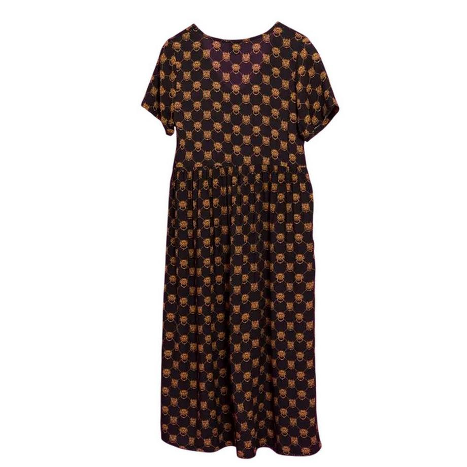 Labyrinth V-Ausschnitt Kittelkleid  