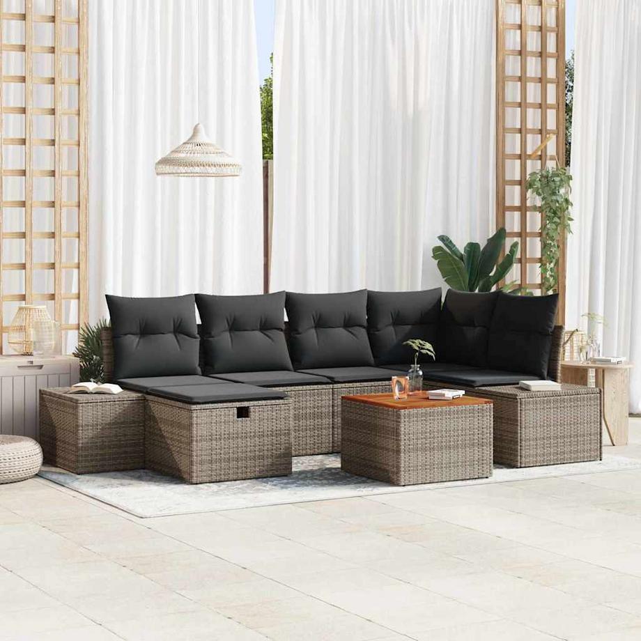 VidaXL Gartensofa-set poly-rattan  