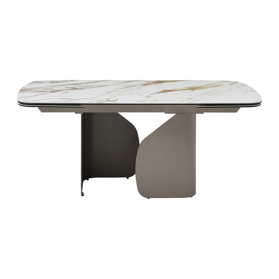 Vente-unique Tavolo allungabile vetro temperato CAMUVO  