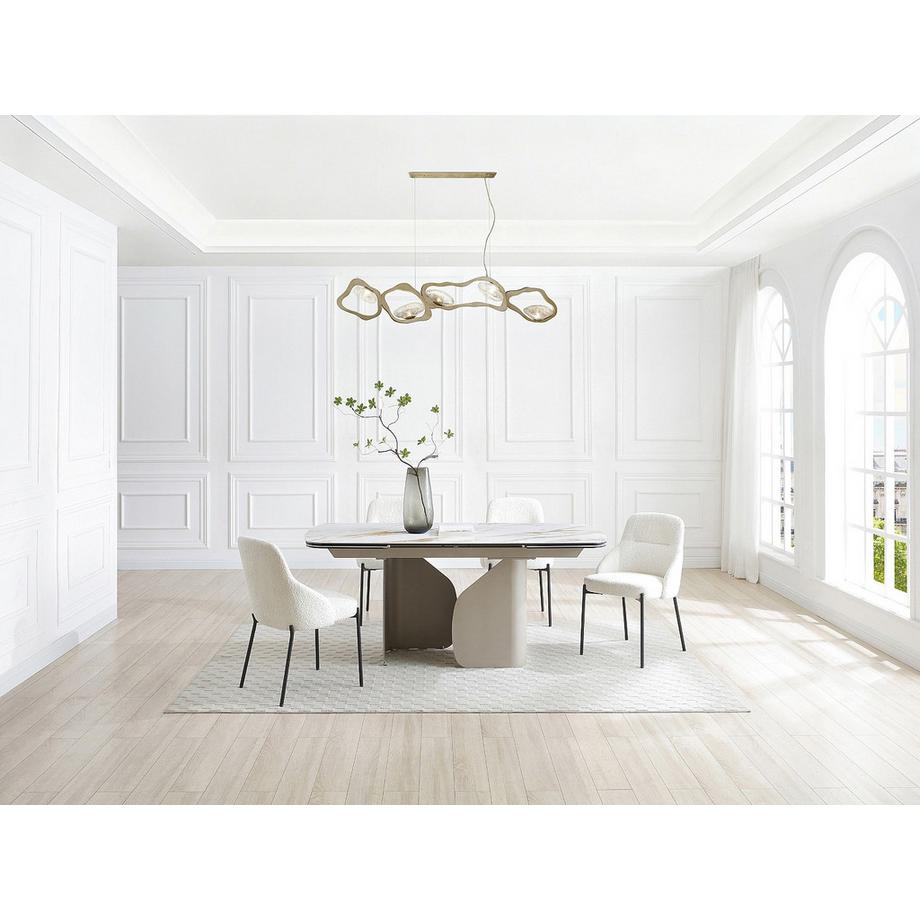 Vente-unique Tavolo allungabile vetro temperato CAMUVO  