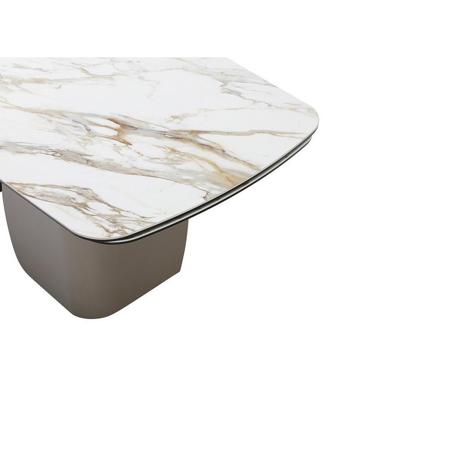 Vente-unique Tavolo allungabile vetro temperato CAMUVO  