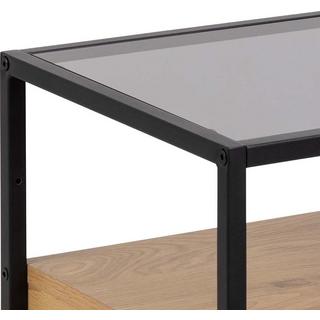 mutoni Table de nuit Herford métal noir, marron  