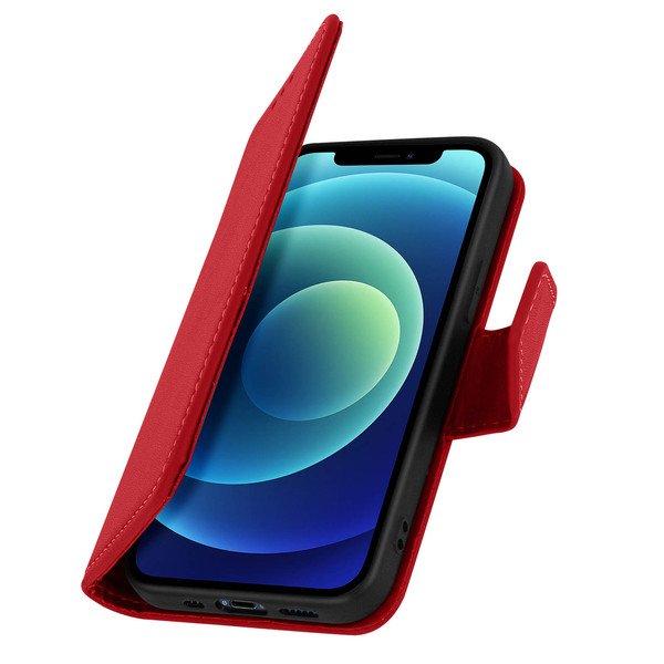 Avizar  Leder Hülle iPhone 12 Mini Rot 
