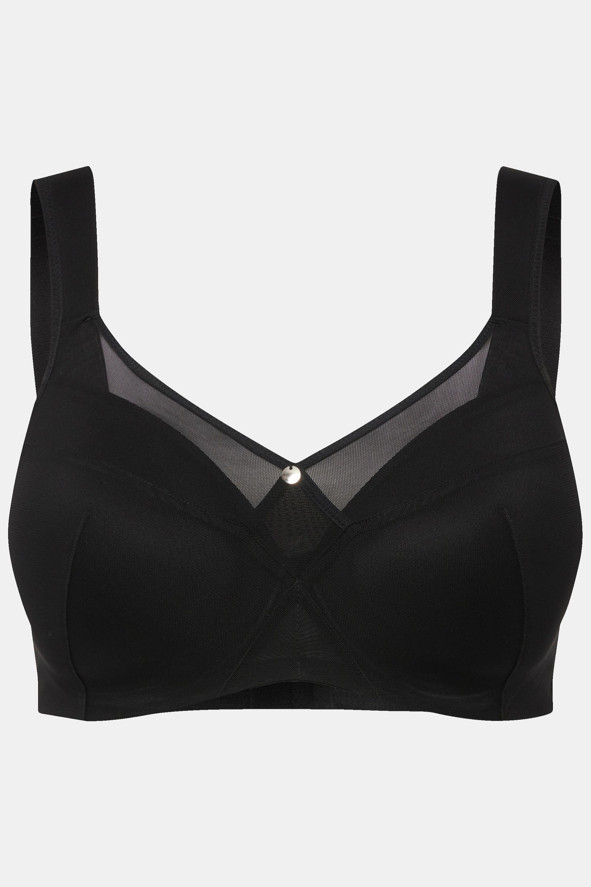 Ulla Popken Reggiseno con ferretto coppe morbide inserto in mesh  