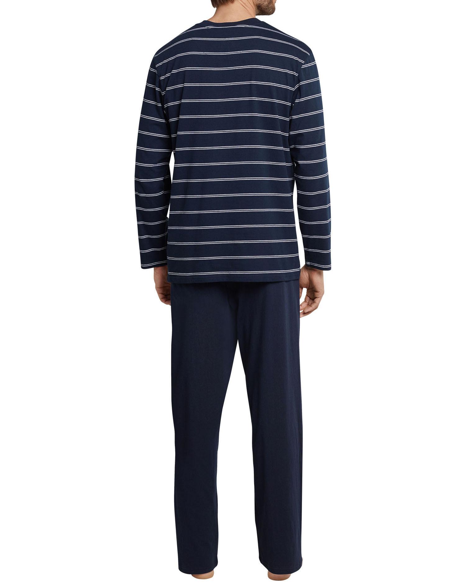 Schiesser Bequem sitzender gestreifter Pyjama  