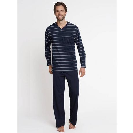 Schiesser Bequem sitzender gestreifter Pyjama  