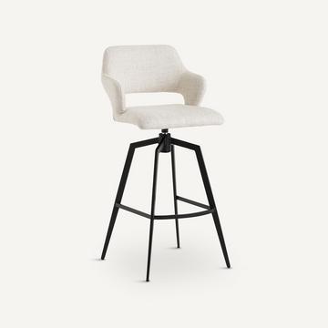 Fauteuil de bar pivotant toile nattée