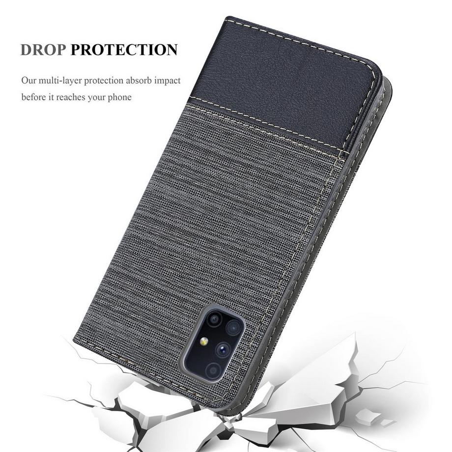 Cadorabo  Hülle für Samsung Galaxy M51 Magnetverschluss, Kartenfach 