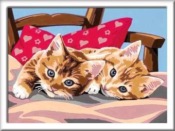 Ravensburger  Ravensburger CreArt Two Cuddly Cats Colore per kit di verniciatura in base ai numeri 