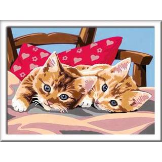 Ravensburger  Ravensburger CreArt Two Cuddly Cats Colore per kit di verniciatura in base ai numeri 